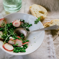 Green Pea, Radishes and Feta Salad