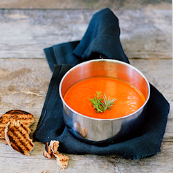 Soup with roasted vegetables