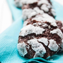 Spiced Chocolate Crinkle Cookies