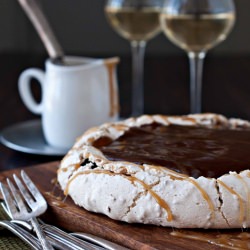 Coconut Cocoa Caramel Pavlova