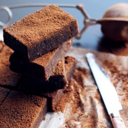 Raw Mocha Marzipan Brownies