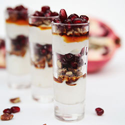 Honey, Pecans, & Pom Yogurt Parfait