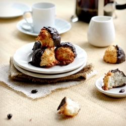 Chocolate Dipped Coconut Macaroons