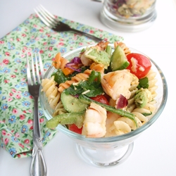 Shrimp Avocado and Pasta Salad