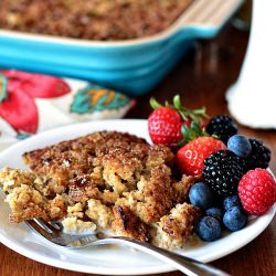 Creme Brulee Baked Oatmeal