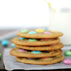 White Chocolate M&M Cookies