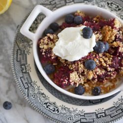 Matzo Almond Fruit Crumble