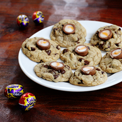 Creme Egg Chocolate Chip Cookies