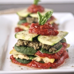 Raw Lasagna Stack