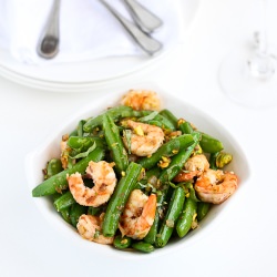 Shrimp, Snap Peas & Pistachios