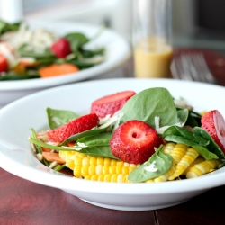 Spinach Salad and Honey Mustard