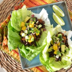 Black Bean Lettuce Wrap Tacos