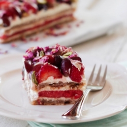 Watermelon, Strawberry Rose Cake