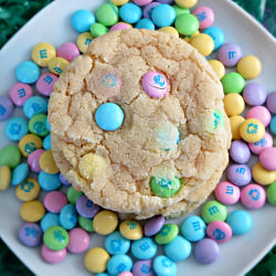 Chewy M&M Sugar Cookies