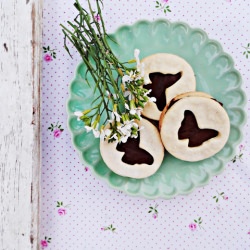 Cookies with Chocolate Custard