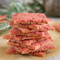 Beet & Rosemary Crackers