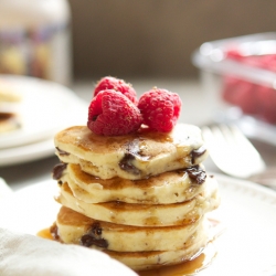 Banana Chocolate Chip Pancakes, GF