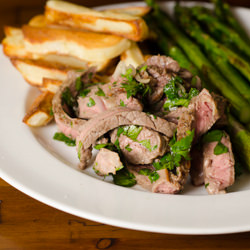 Steak with Cilantro, Parsley