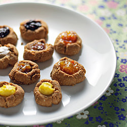 Almond-Coconut Thumbprint Cookies