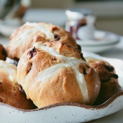 Cranberry Hot Cross Buns