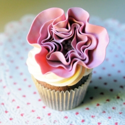 Ruffled Flower Cupcake