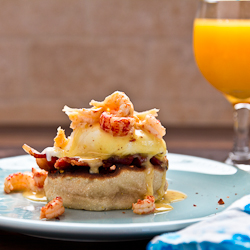 Crawfish Eggs Benedict