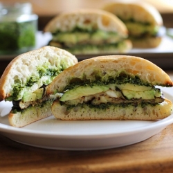 Roasted Eggplant Pesto Sandwich