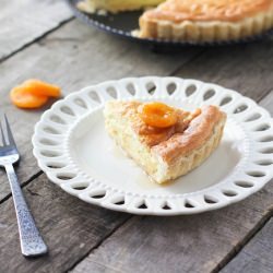 Goat Cheese Tart w/ Honeyed Apricot