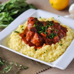 Braised Veal Shank+Saffron Risotto