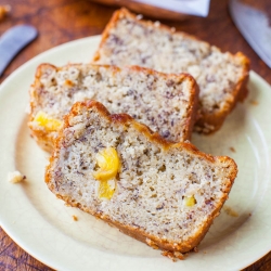 Pineapple Coconut Oil Banana Bread