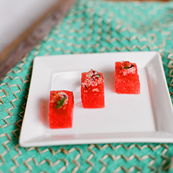 Watermelon, Lime & Basil Crouton