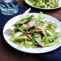 Shaved Asparagus and Ham Salad