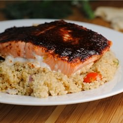 Maple Glazed Salmon with Couscous