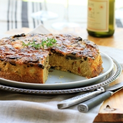 Mushroom Quiche with Quinoa Crust