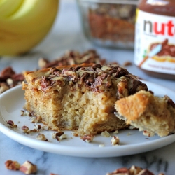 Banana Nutella Snack Cake