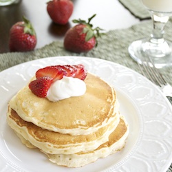 Strawberry Cheesecake Pancakes