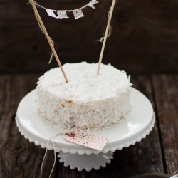 Coconut Cream Birthday Cake