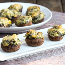 Spinach Artichoke Dip Mushrooms