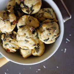 Cheesy Chard Biscuit Poppers