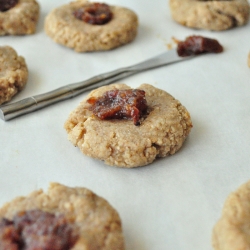 Date Filled Thumbprint Cookies