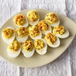 Bacon and Cream Cheese Deviled Eggs