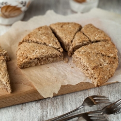 Breakfast Oat Scones With Walnuts