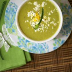 Chilled Asparagus Pea Soup