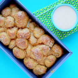 Pretzel Monkey Bread + Beer Cheese