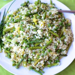 Spring Green Mascarpone Risotto