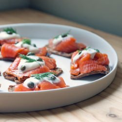 Gravlax and Crème Fraîche Toasts