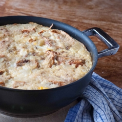 Hot Cross Bun & Butter Pudding