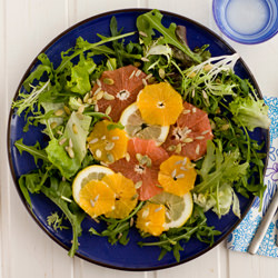 Citrus, Greens and Seed Salad