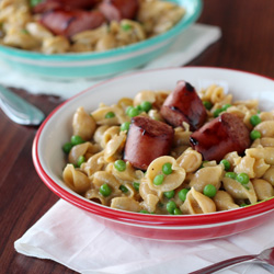 Shells and Cheese with Kielbasa