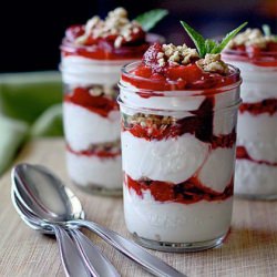 Roasted Strawberry Parfaits